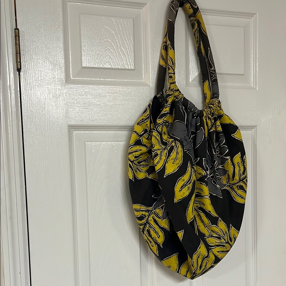 Vera Bradley Yellow and Black Floral Tote Bag